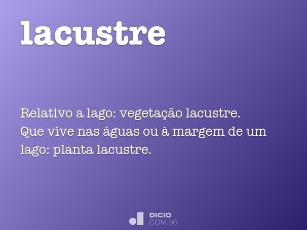 Sublacustre - Dicio, Dicionário Online de Português