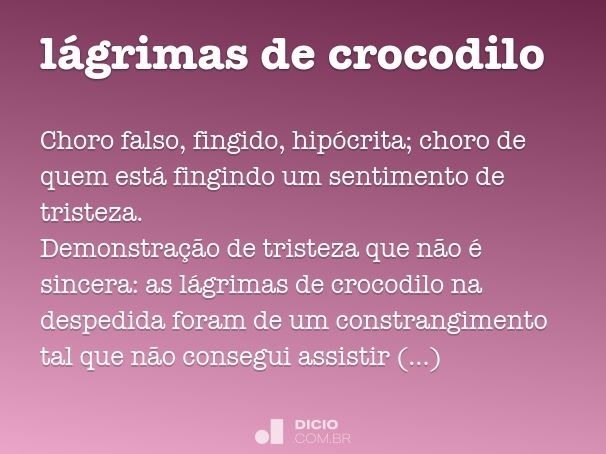 lágrimas de crocodilo