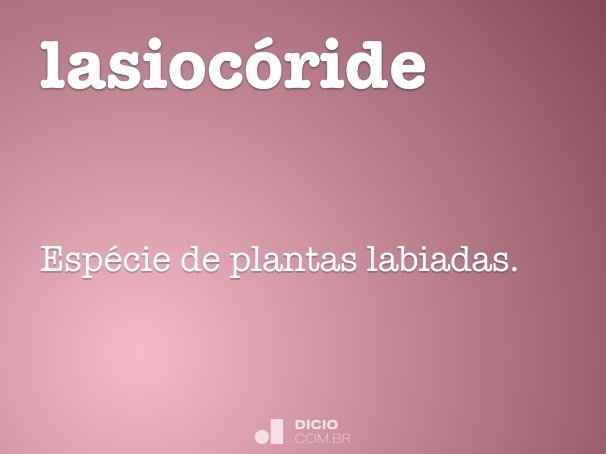 lasiocóride