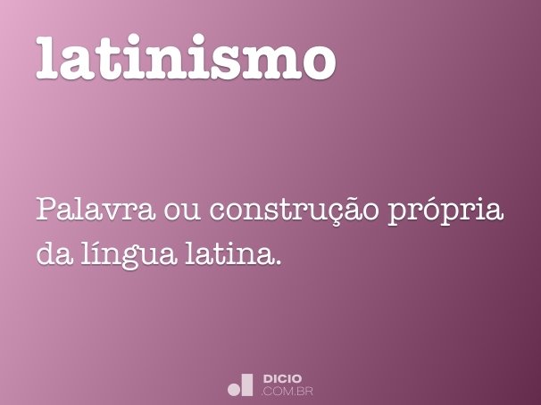 latinismo