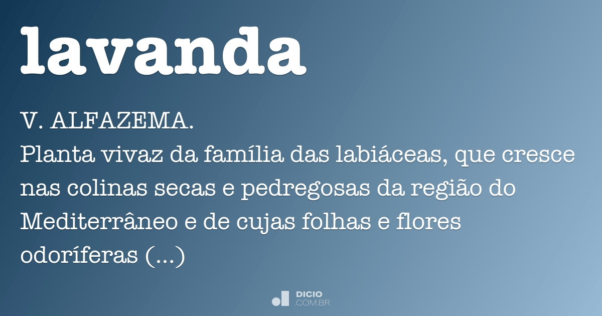 Lavanda - Dicio, Dicionário Online de Português