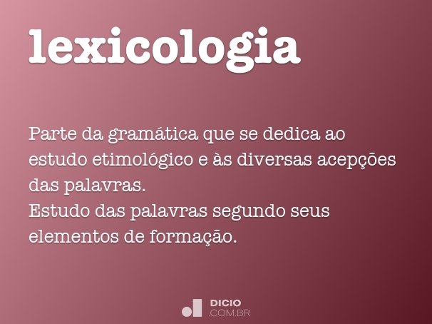 lexicologia
