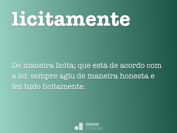 Licitar - Dicio, Dicionário Online de Português