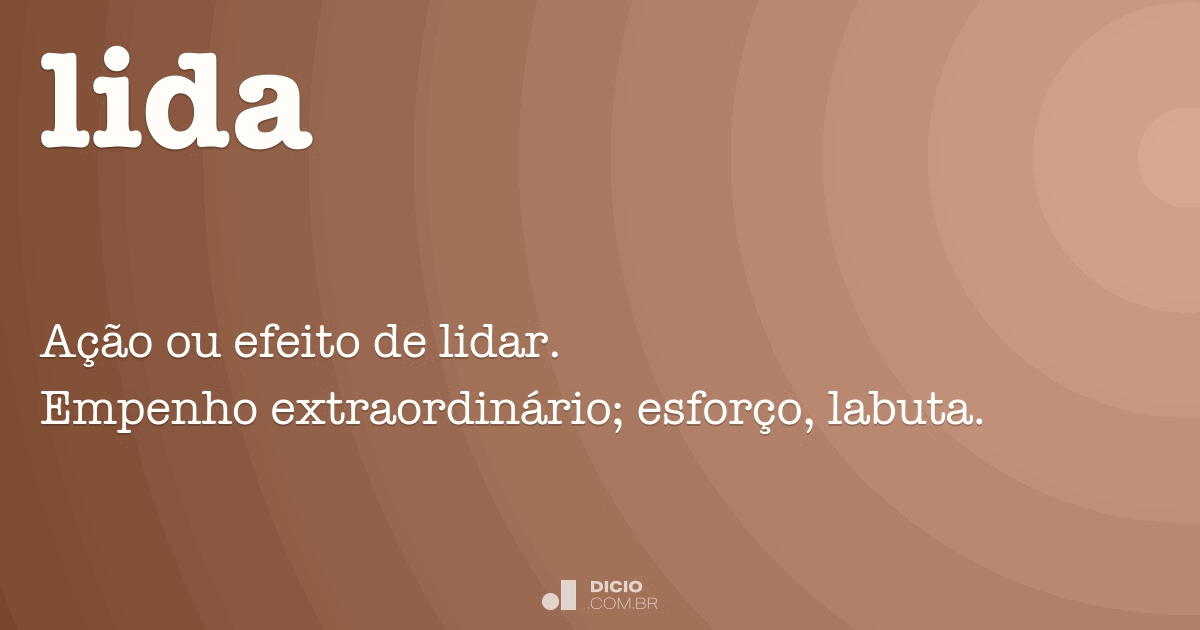 Lida - Dicio, Dicionário Online de Português
