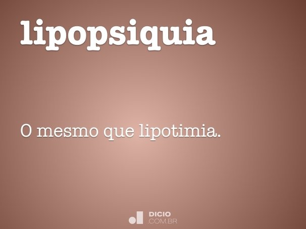 lipopsiquia