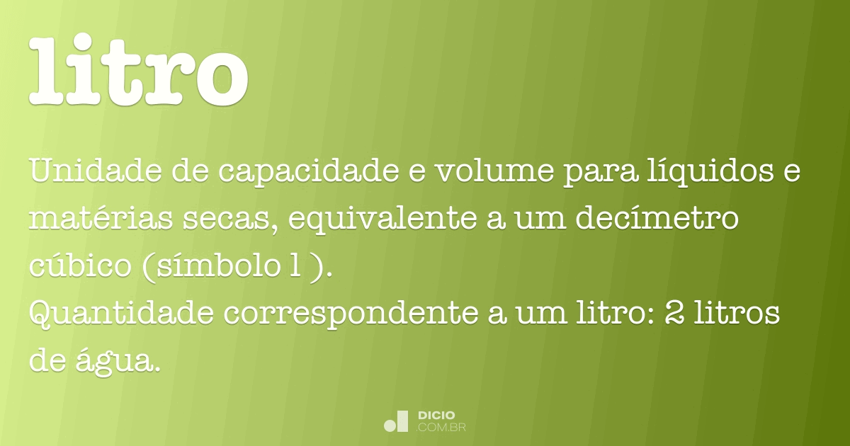 O que vem depois do litro?