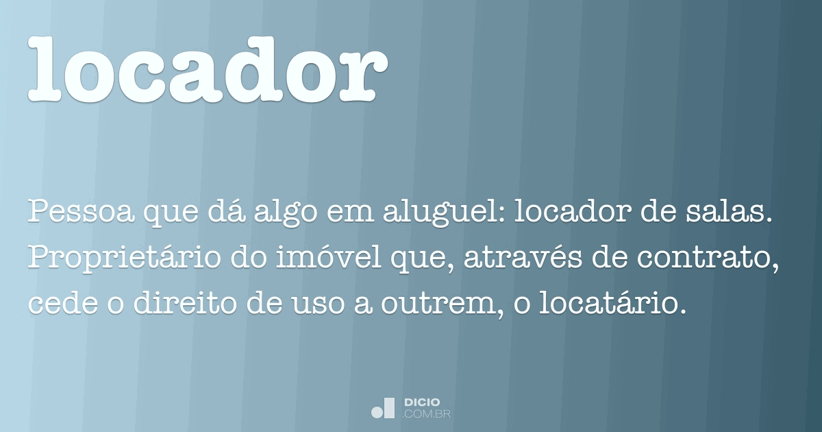 Locador sinonimo