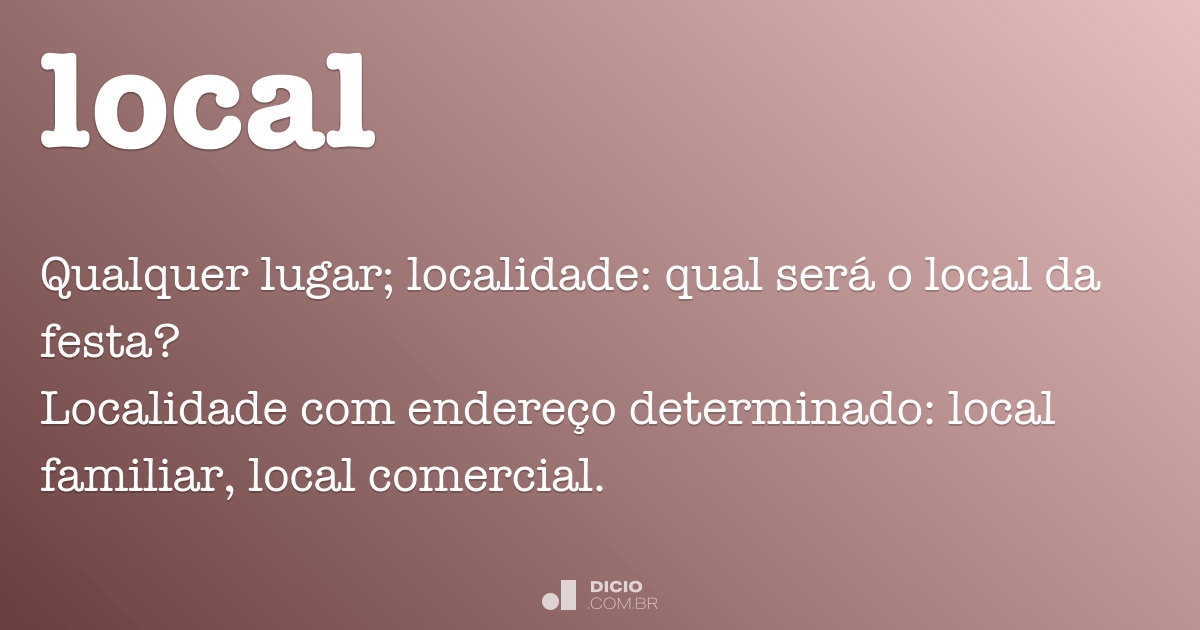 Local Dicio Dicionario Online De Portugues