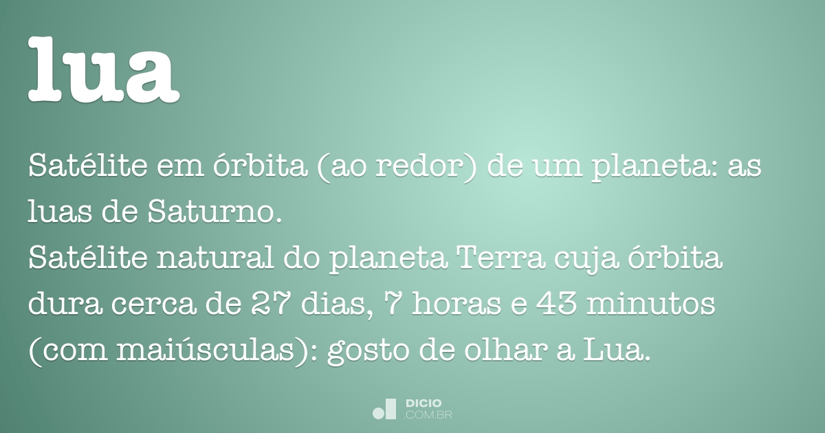 Lua Dicio, Dicionário Online de Português