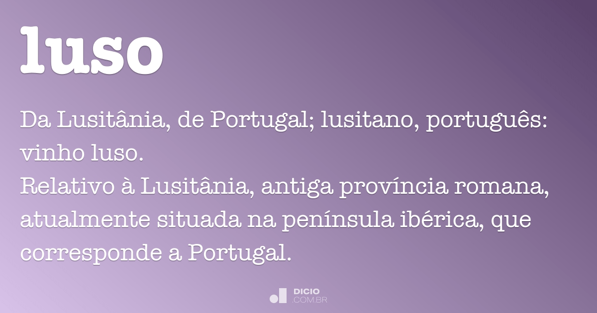 Luso - Dicio, Dicionário Online de Português