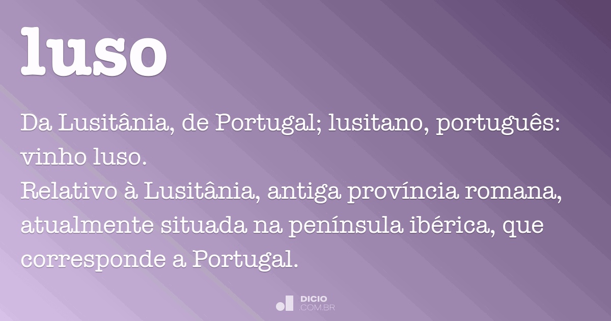 Luso - Dicio, Dicionário Online de Português