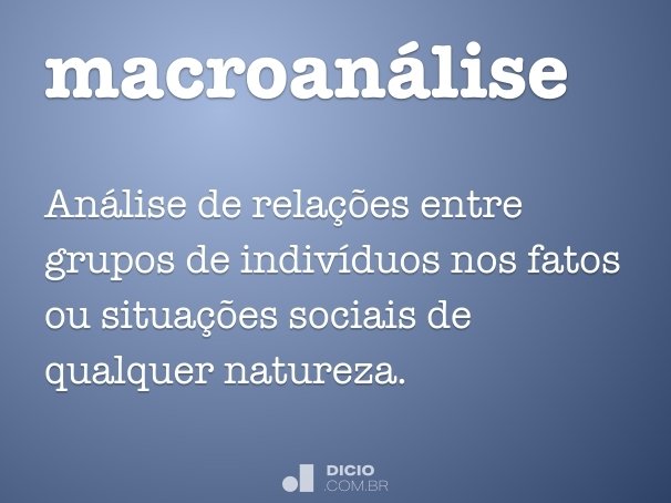 macroanálise