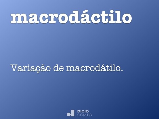macrodáctilo