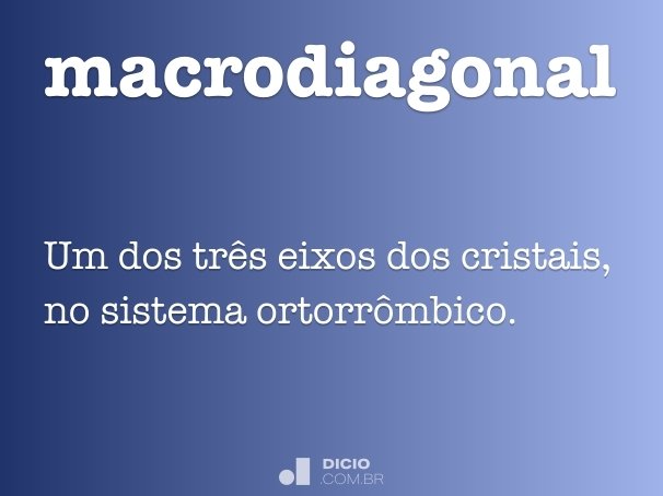 macrodiagonal