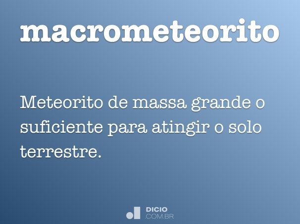 macrometeorito