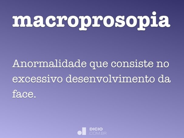 macroprosopia