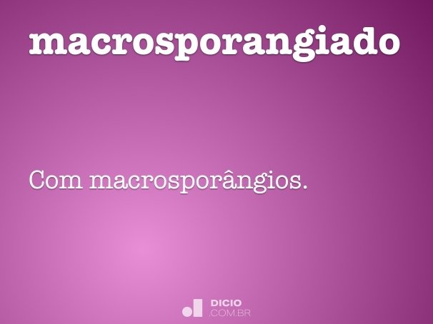 macrosporangiado