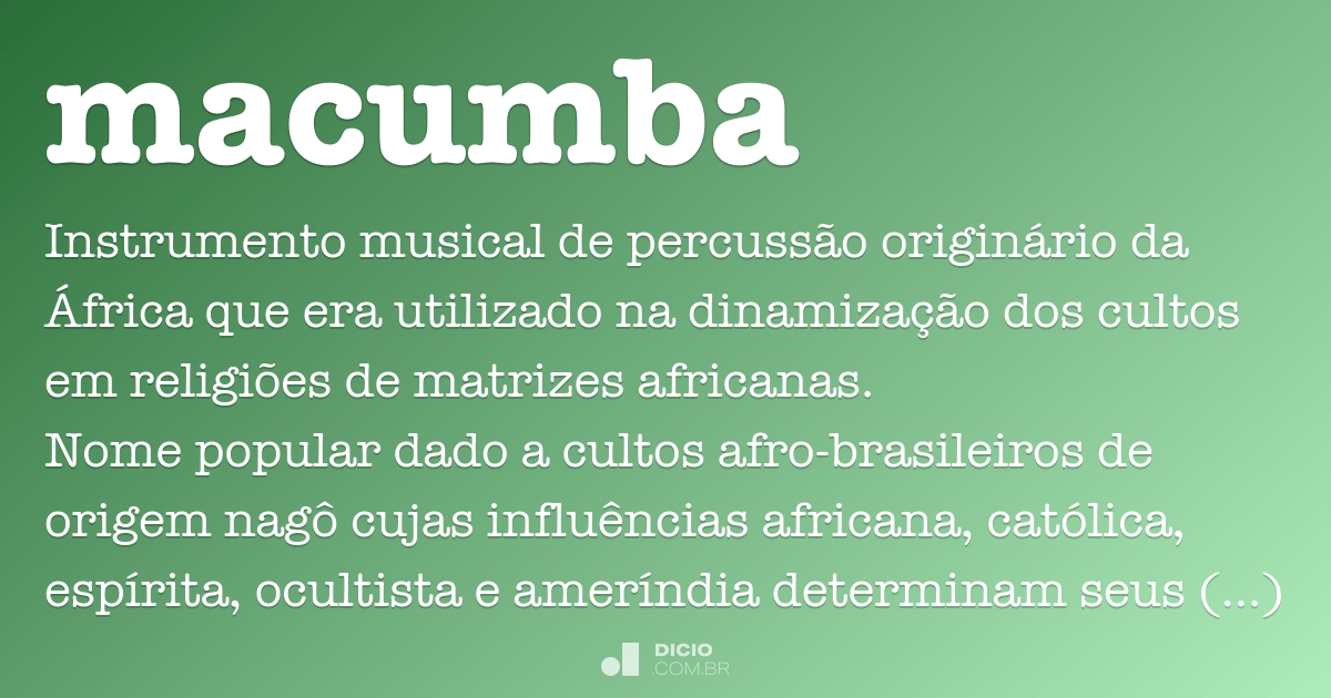 Macumba - Dicio, Dicionário Online de Português