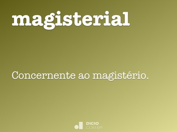 magisterial