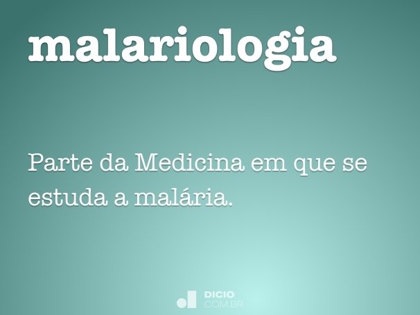 malariologia