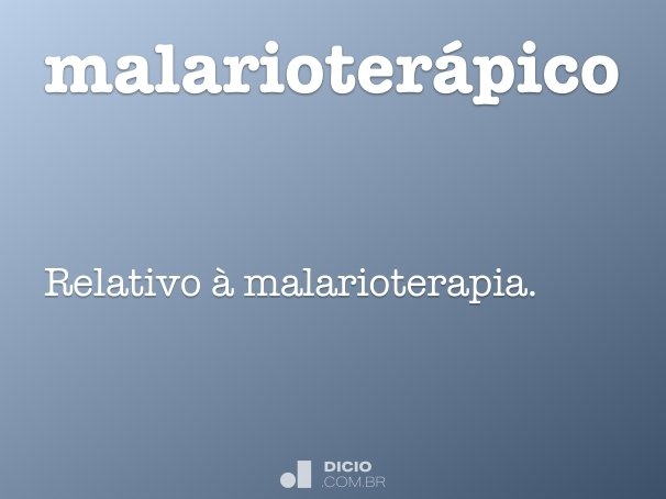 malarioterápico