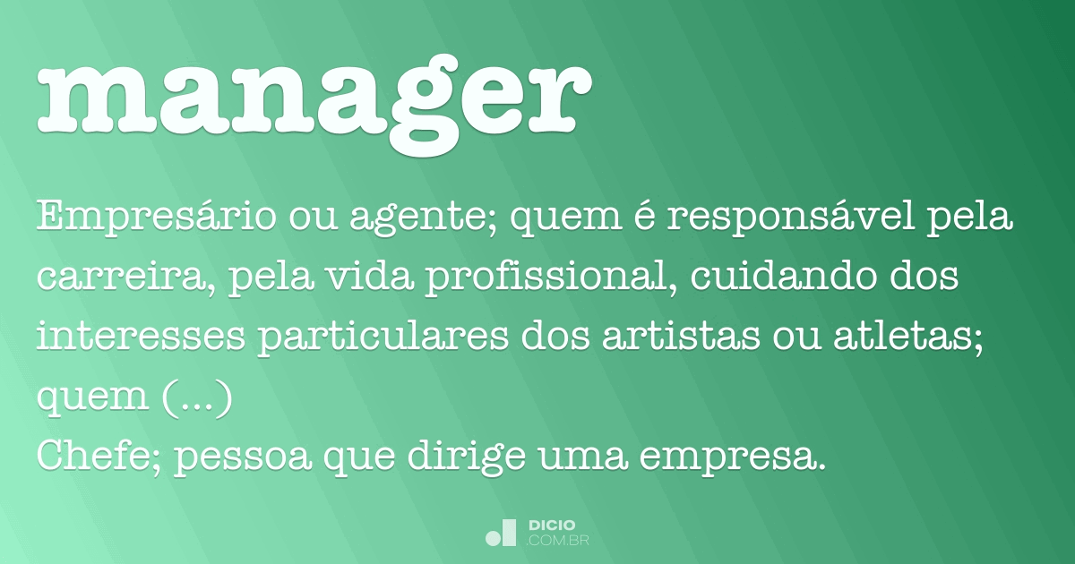 Manager Dicio, Dicionário Online de Português