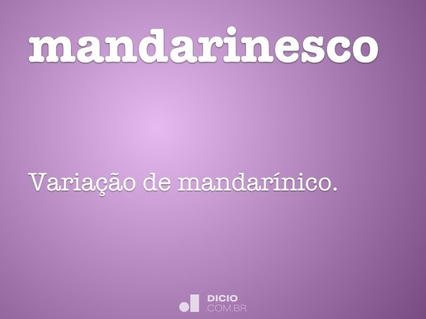 mandarinesco