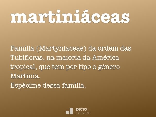 martiniáceas