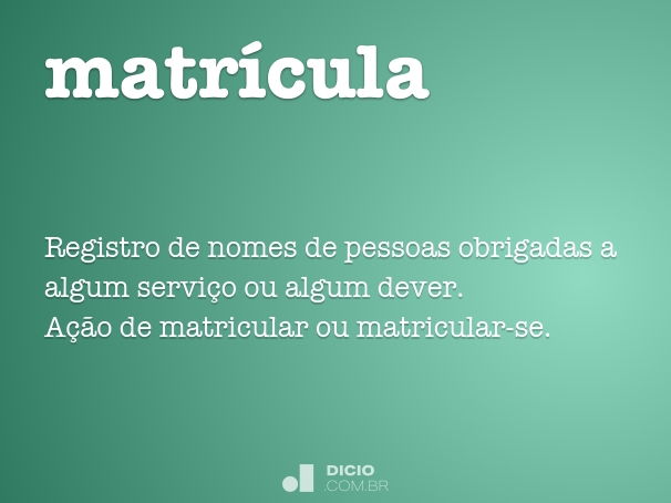 matrícula