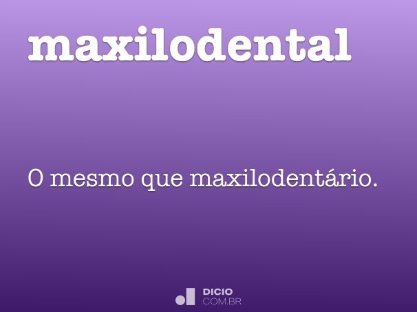 maxilodental
