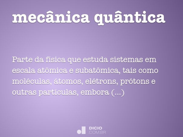 mecânica quântica