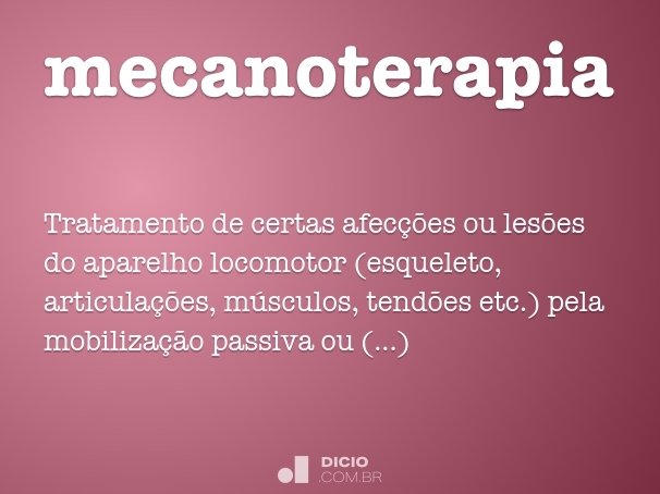 mecanoterapia