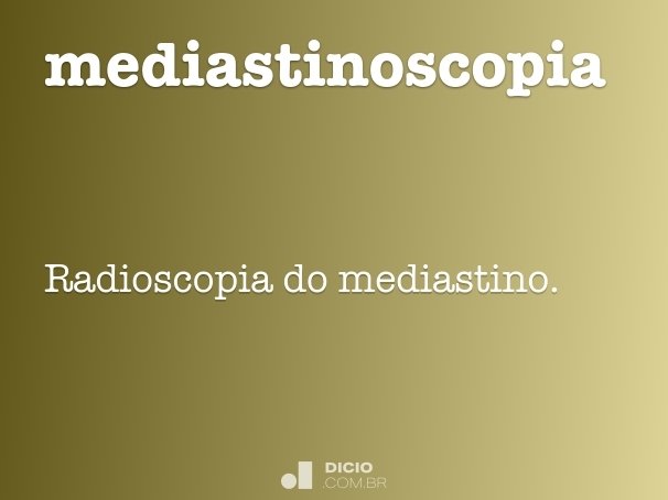 mediastinoscopia