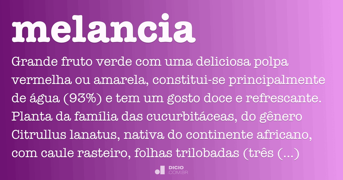 Qual é o feminino de melancia?