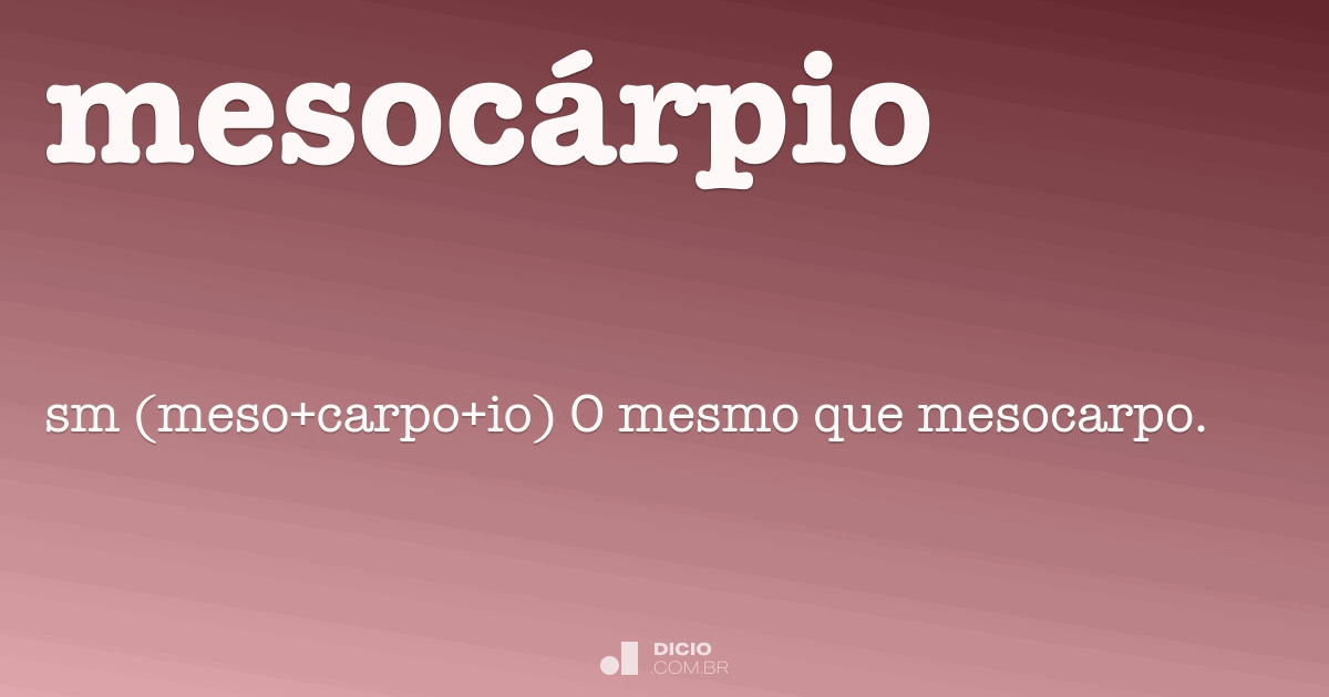Mesocárpio Dicio, Dicionário Online de Português
