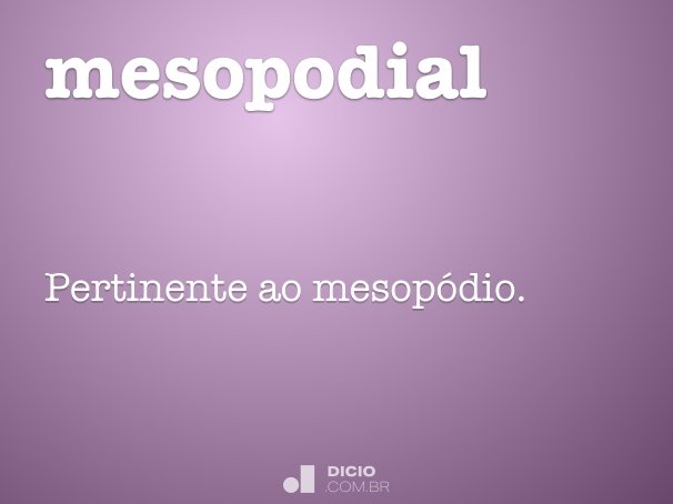 mesopodial