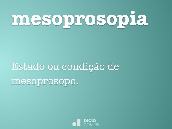mesoprosopia