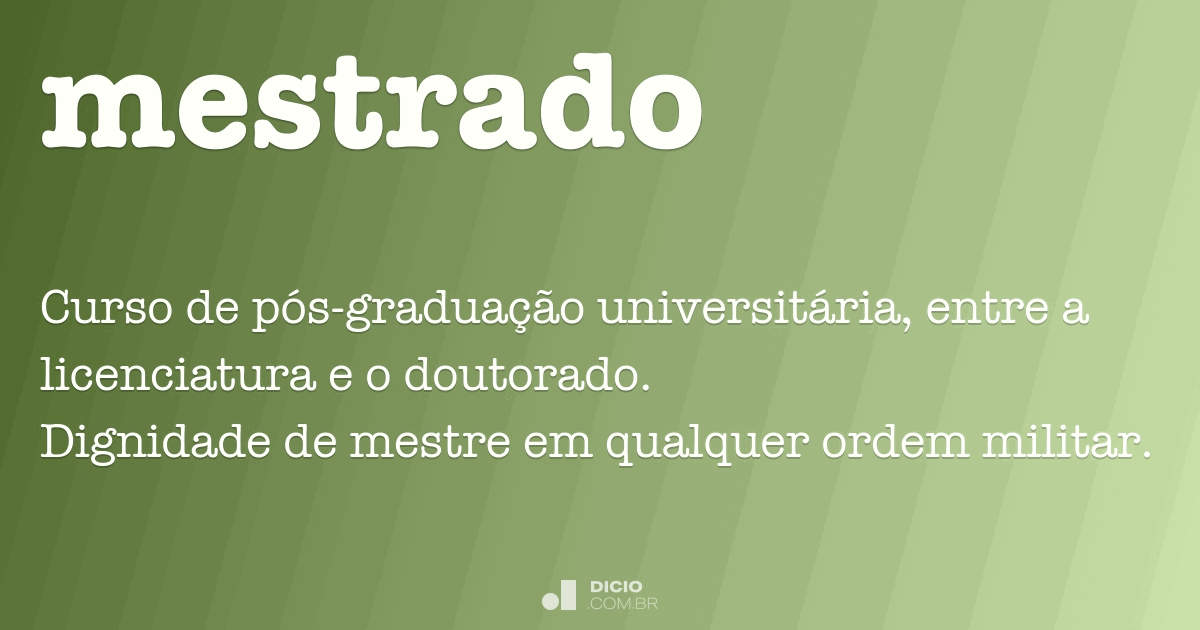 Mestra - Dicio, Dicionário Online de Português