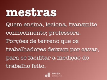 Feminino de mestre - Qual o feminino de?