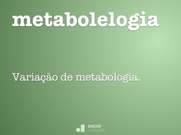 metabolelogia