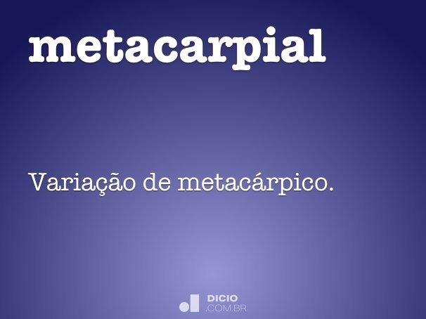 metacarpial