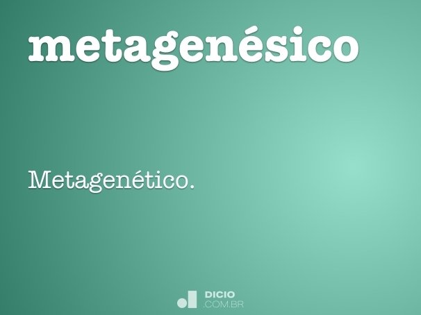metagenésico