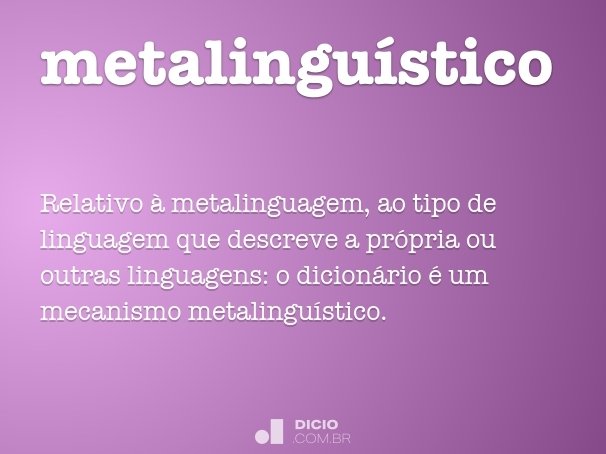 metalinguístico