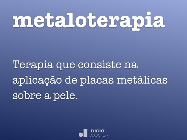 metaloterapia
