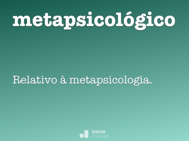 metapsicológico