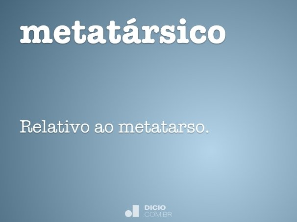metatársico