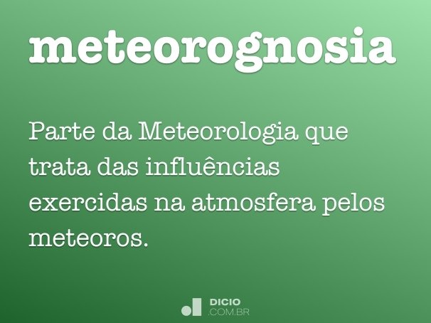 meteorognosia