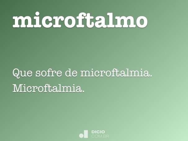 microftalmo