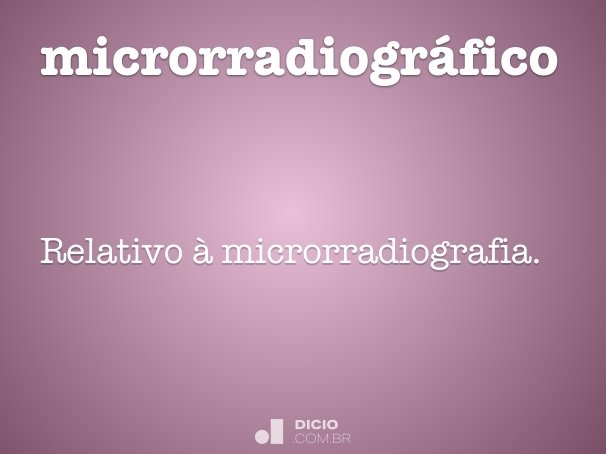 microrradiográfico