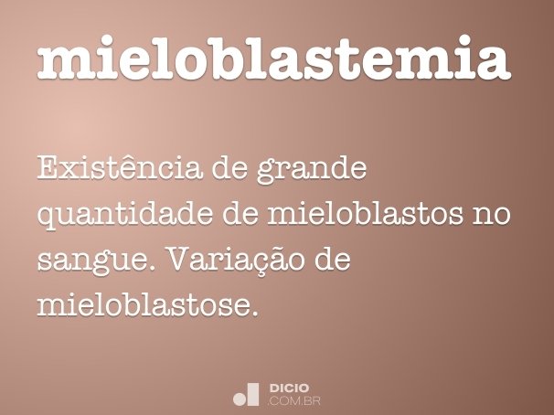 mieloblastemia